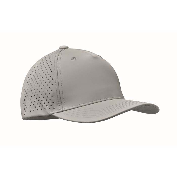 Capo 5 paneles baseball sapka 130 g, szürke | Reklámajándék, reklámtárgy, céges ajándék, egyedi reklámajándék Reklámajándék | Capo 5 paneles baseball sapka 130 g, szürke