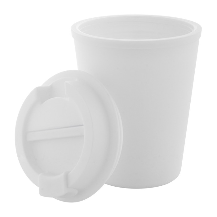 Reklámajándék | Cappulu RPP thermo pohár, fehér, 300 ml
