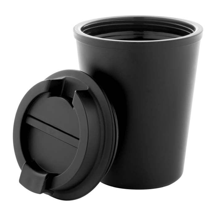Reklámajándék | Cappulu RPP thermo pohár, fekete, 300 ml