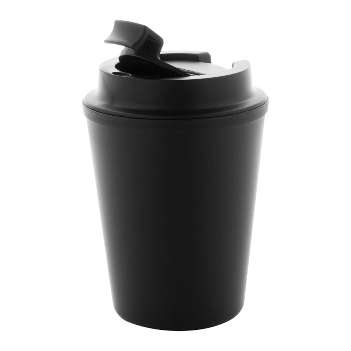 Reklámajándék | Cappulu RPP thermo pohár, fekete, 300 ml
