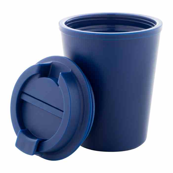 Reklámajándék | Cappulu RPP thermo pohár, sötétkék, 300 ml