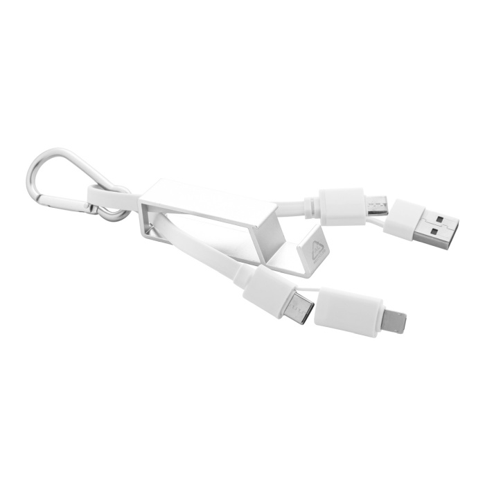 Reklámajándék | Cappy USB töltőkábel, ezüst