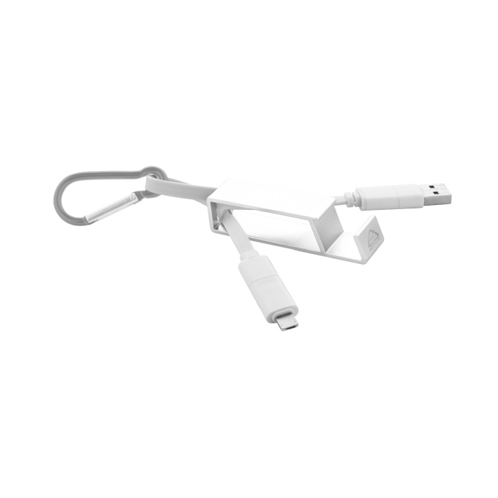 Reklámajándék | Cappy USB töltőkábel, ezüst