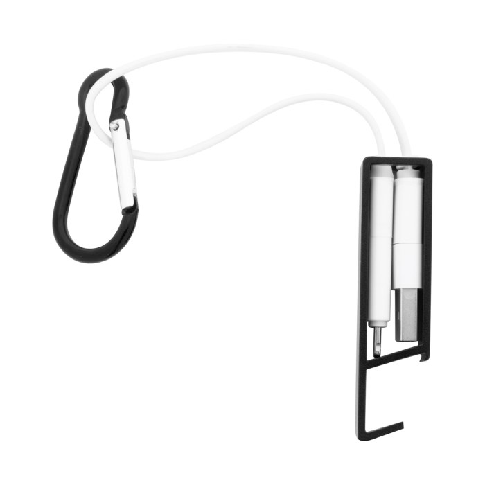 Reklámajándék | Cappy USB töltőkábel, fekete