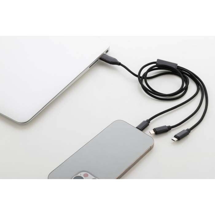 Reklámajándék | Cappy USB töltőkábel, fekete