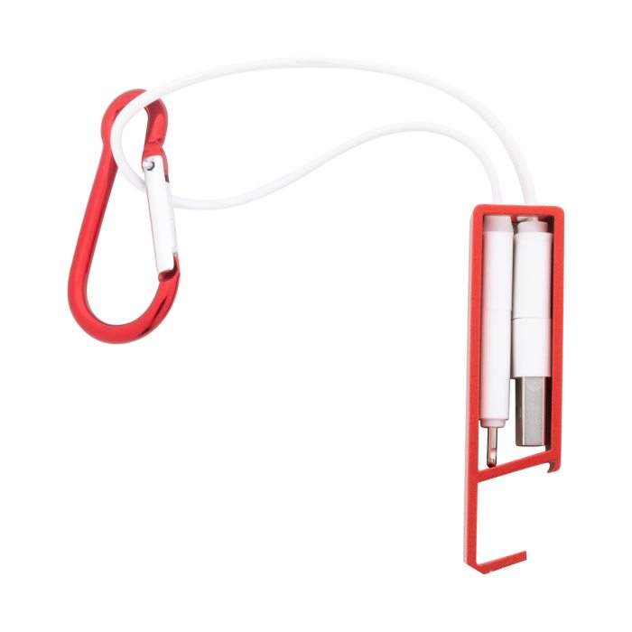 Reklámajándék | Cappy USB töltőkábel, piros