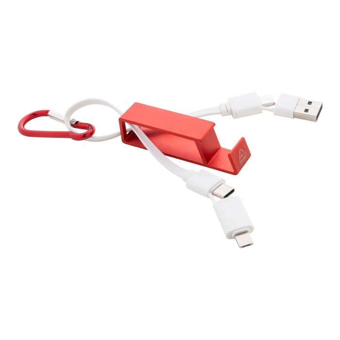 Reklámajándék | Cappy USB töltőkábel, piros