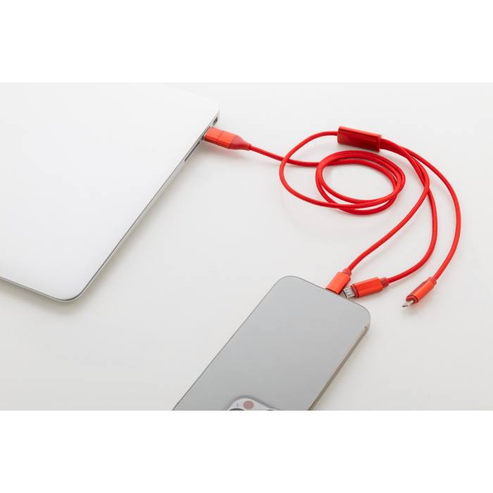 Reklámajándék | Cappy USB töltőkábel, piros