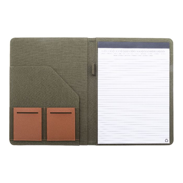 Reklámajándék | Capudo A4 újrahasznosított vászon iratmappa, zöld