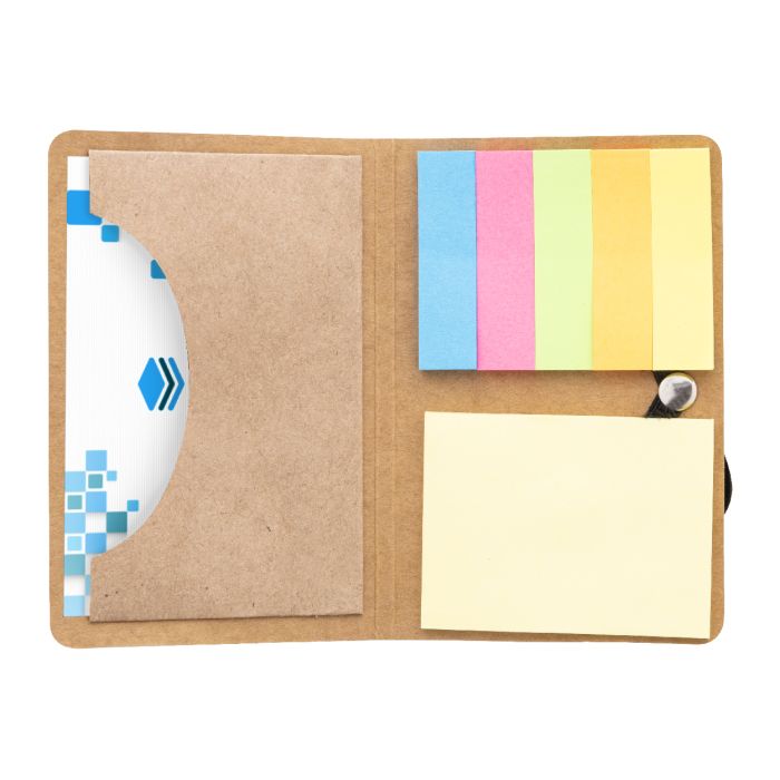 Reklámajándék | Cardnot kártyatartó öntapadós jegyzettömb, natúr
