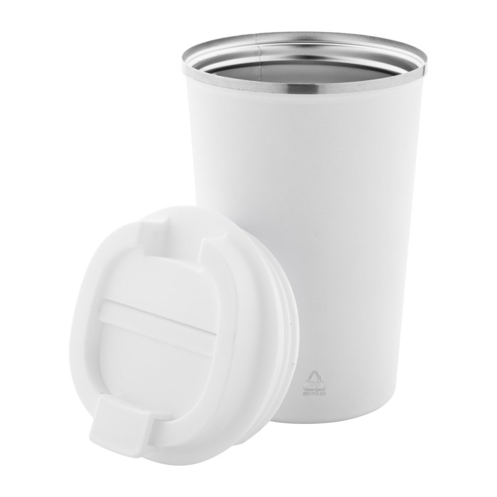 Reklámajándék | Catimor thermo pohár, fehér, 350 ml