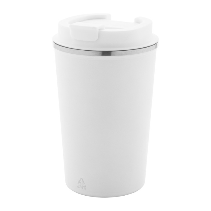 Reklámajándék | Catimor thermo pohár, fehér, 350 ml