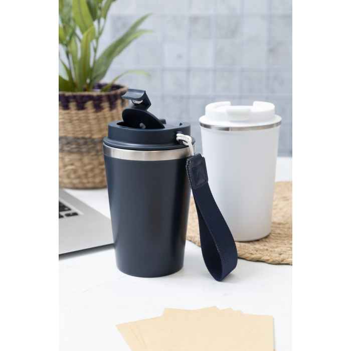 Reklámajándék | Catimor thermo pohár, fehér, 350 ml