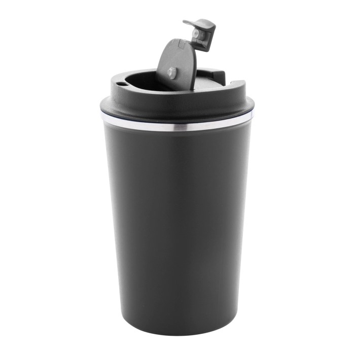 Reklámajándék | Catimor thermo pohár, fekete, 350 ml