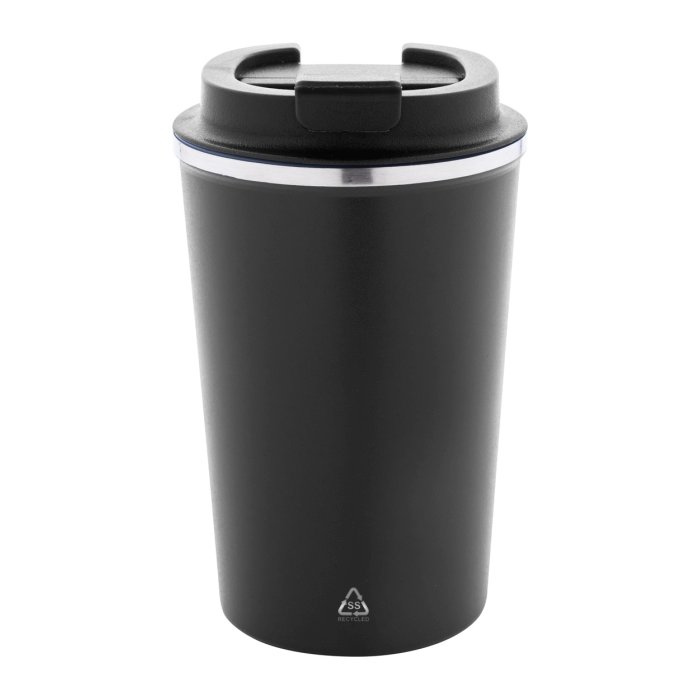 Reklámajándék | Catimor thermo pohár, fekete, 350 ml