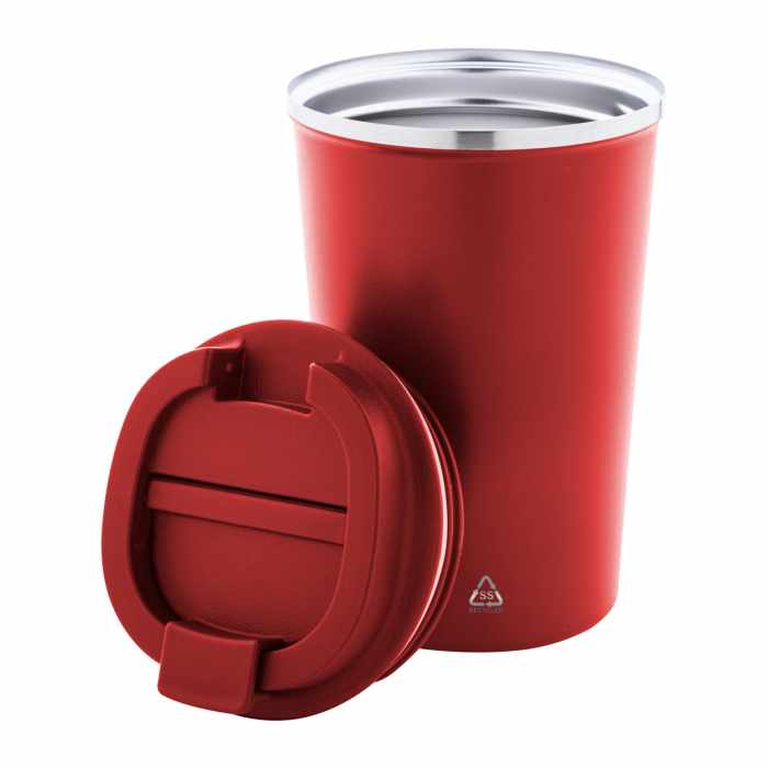 Reklámajándék | Catimor thermo pohár, piros, 350 ml
