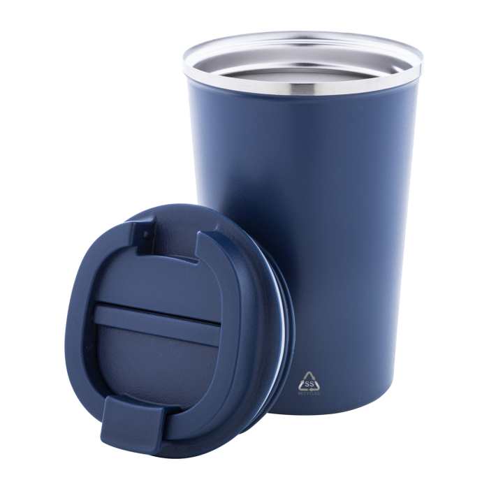 Reklámajándék | Catimor thermo pohár, sötétkék, 350 ml