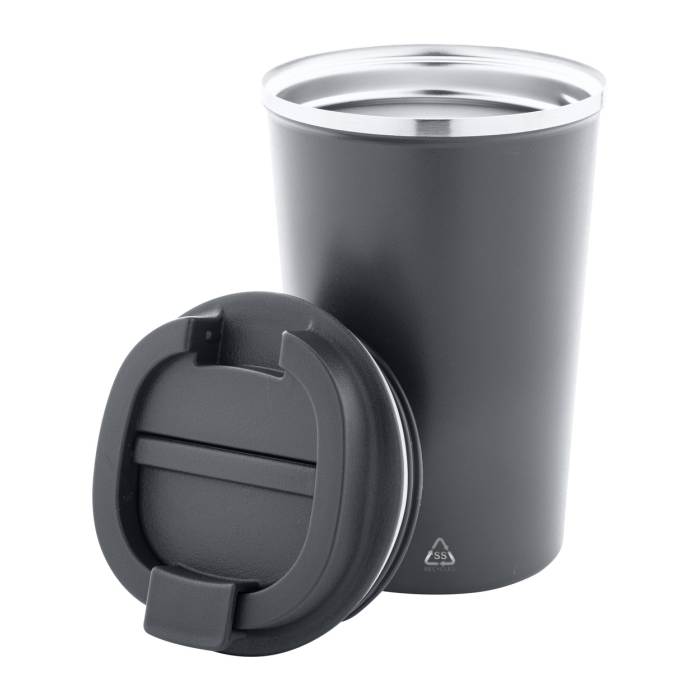 Reklámajándék | Catimor thermo pohár, szürke, 350 ml