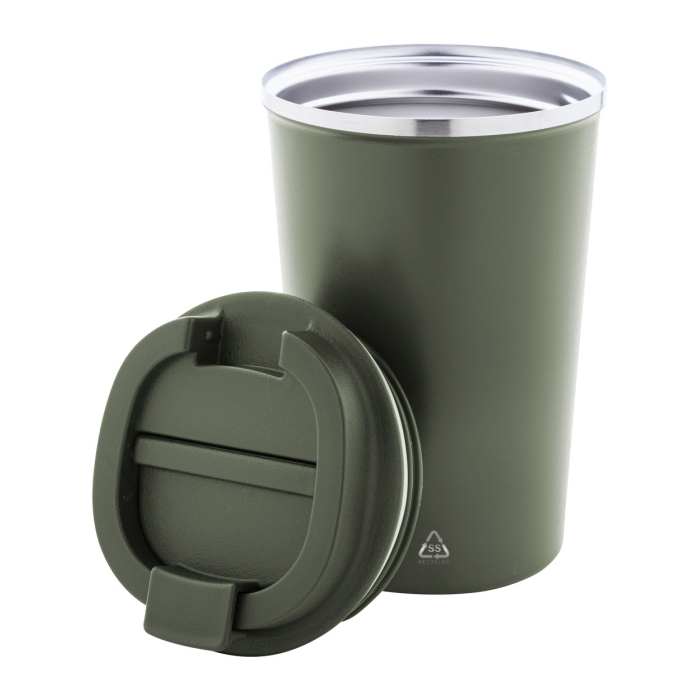 Reklámajándék | Catimor thermo pohár, zöld, 350 ml