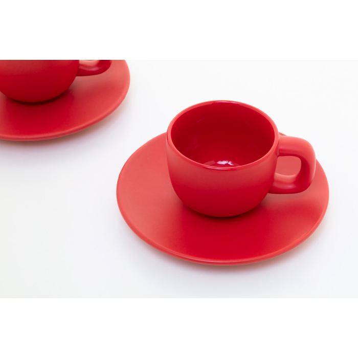 Reklámajándék | Caturra espresso csésze szett, piros