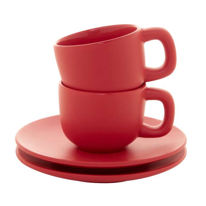 Reklámajándék | Caturra espresso csésze szett, piros