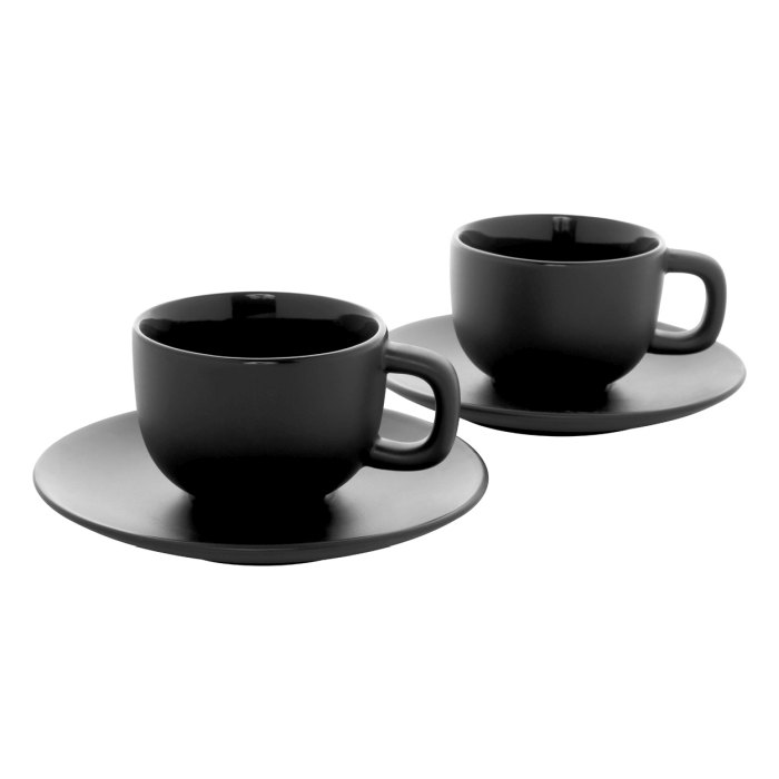 Reklámajándék | Caturra Plus cappuccino csésze szett, fekete