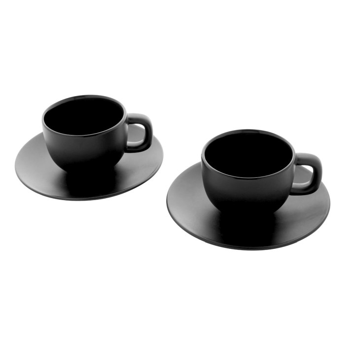 Reklámajándék | Caturra Plus cappuccino csésze szett, fekete