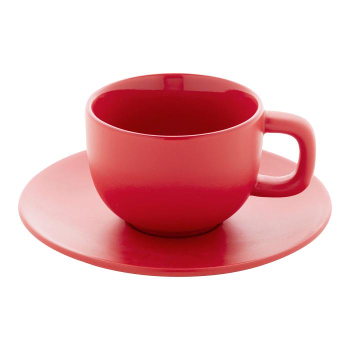 Reklámajándék | Caturra Plus cappuccino csésze szett, piros