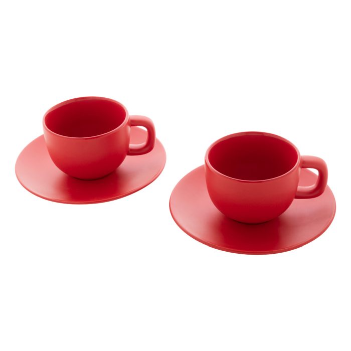 Reklámajándék | Caturra Plus cappuccino csésze szett, piros