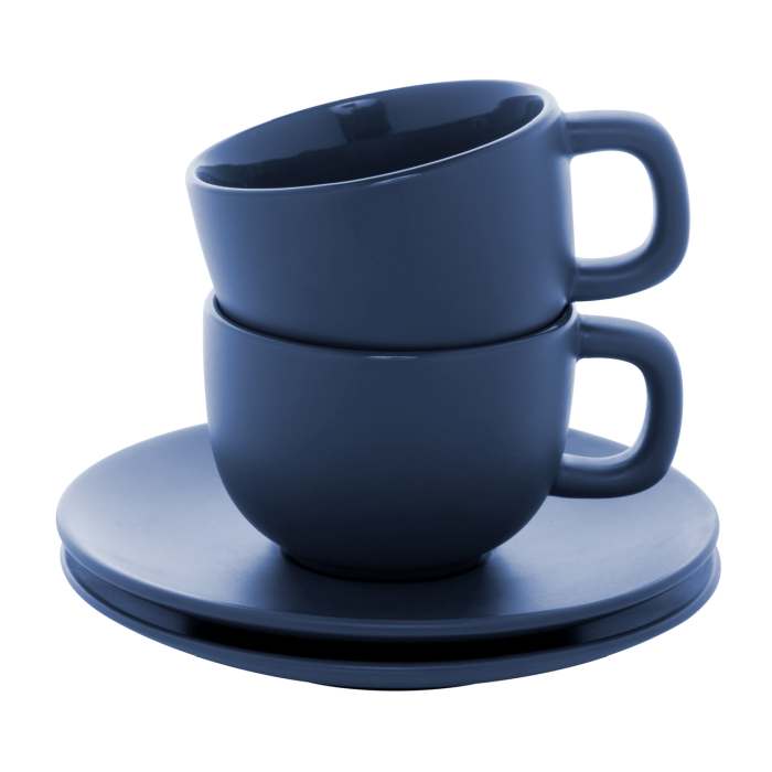 Reklámajándék | Caturra Plus cappuccino csésze szett, sötétkék