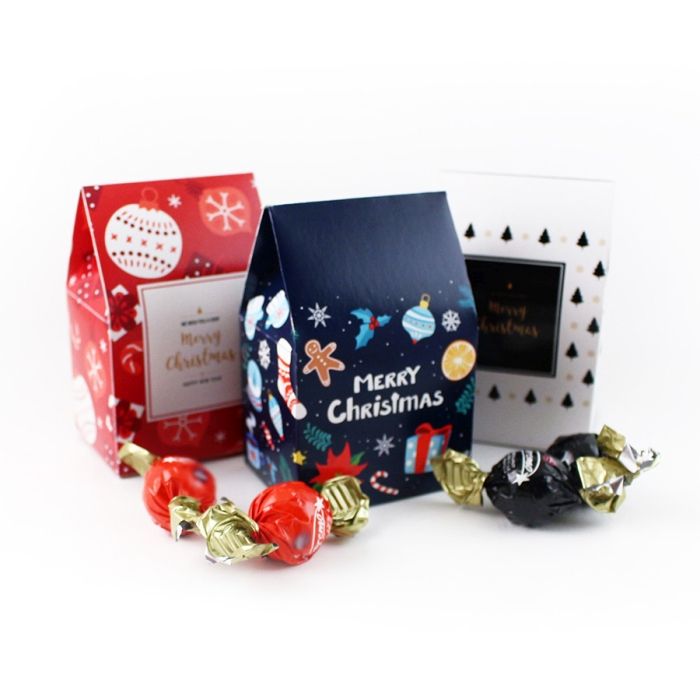 Karácsonyi Céges Ajándék: Csokoládé golyók céglogós dobozban, karácsonyra