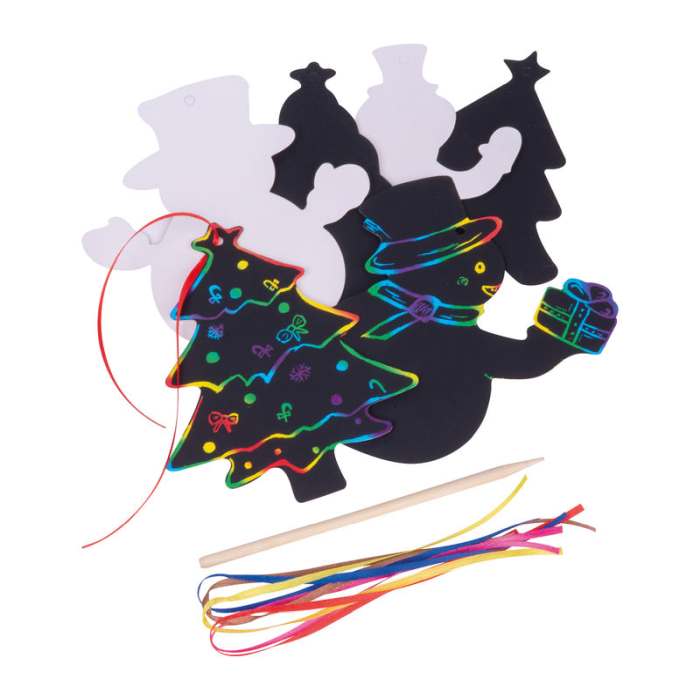 Karcolható papír dísz szett akasztóval, színes | Reklámajándék, reklámtárgy, céges ajándék, egyedi reklámajándék Reklámajándék | Karcolható papír dísz szett akasztóval, színes