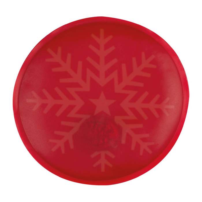 Reklámajándék | Kézmelegítő hópehely mintával, piros