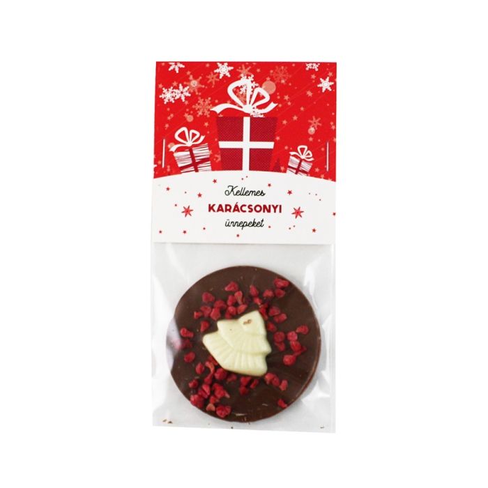 Karácsonyi Céges Ajándék: Kézműves csoki korong karácsonyi figurával