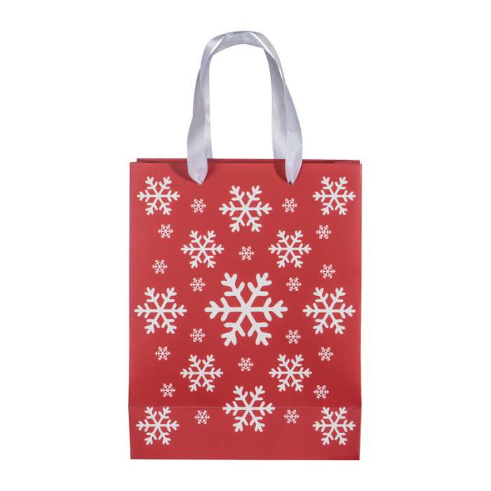 Reklámajándék | Kis karácsonyi papírtáska, piros