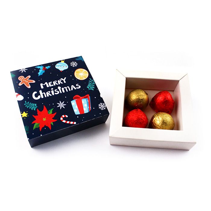 Céges Karácsonyi Ajándék: Marcipán ízű golyó (alkoholos töltelékkel) egyedi papírdobozban, karácsonyra Karácsonyi Céges Ajándék: Marcipán ízű golyó (alkoholos töltelékkel) egyedi papírdobozban, karácsonyra