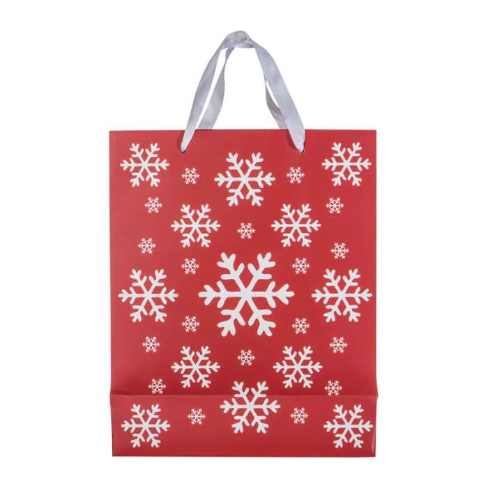 Reklámajándék | Nagy karácsonyi papírtáska, piros