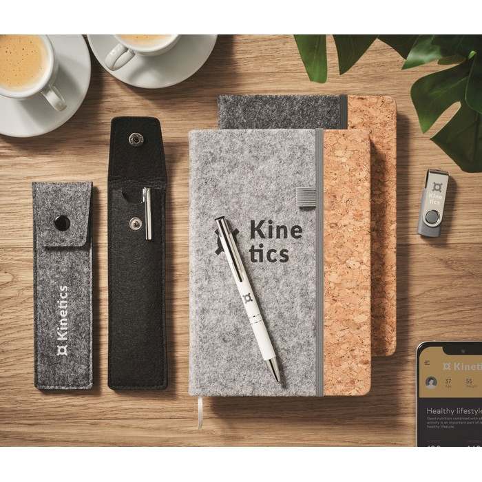 Reklámajándék | Cencil RPET filc tolltartó, szürke