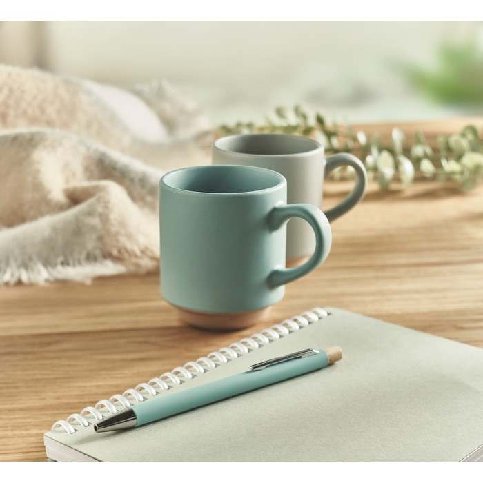 Reklámajándék | Cerack Kerámia rakásolh. bögre 170 ml, zöld