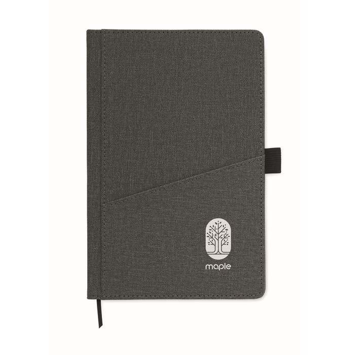 Cinco A5 jegyzetfüzet PU elülső zseb, szürke | Reklámajándék, reklámtárgy, céges ajándék, egyedi reklámajándék Reklámajándék | Cinco A5 jegyzetfüzet PU elülső zseb, szürke