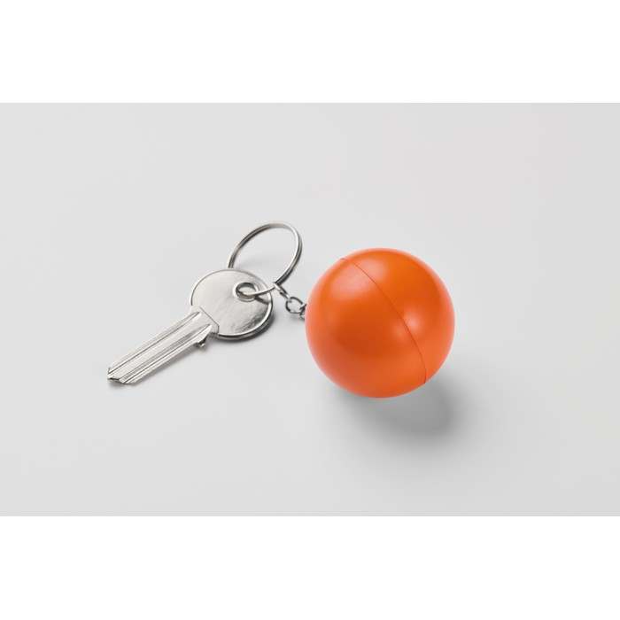 Reklámajándék | Cirkely PU gömb alakú kulcstartó, narancssárga