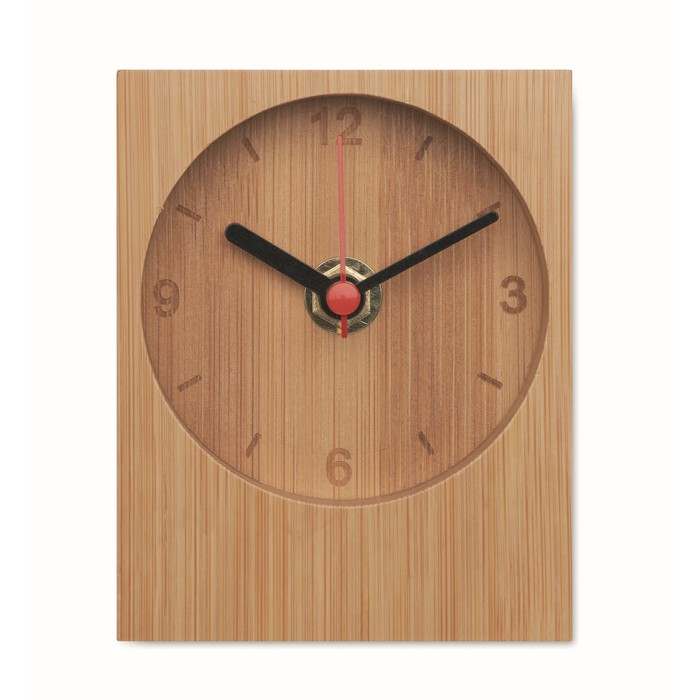 Reklámajándék | Clambu Bambusz asztali óra, natúr