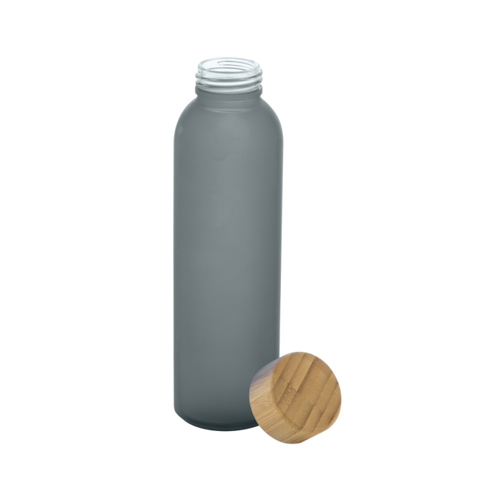 Reklámajándék | Cloody üveg kulacs, fekete, 500 ml