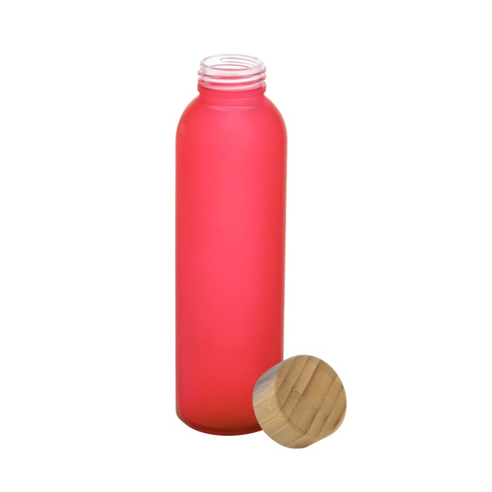 Reklámajándék | Cloody üveg kulacs, piros, 500 ml