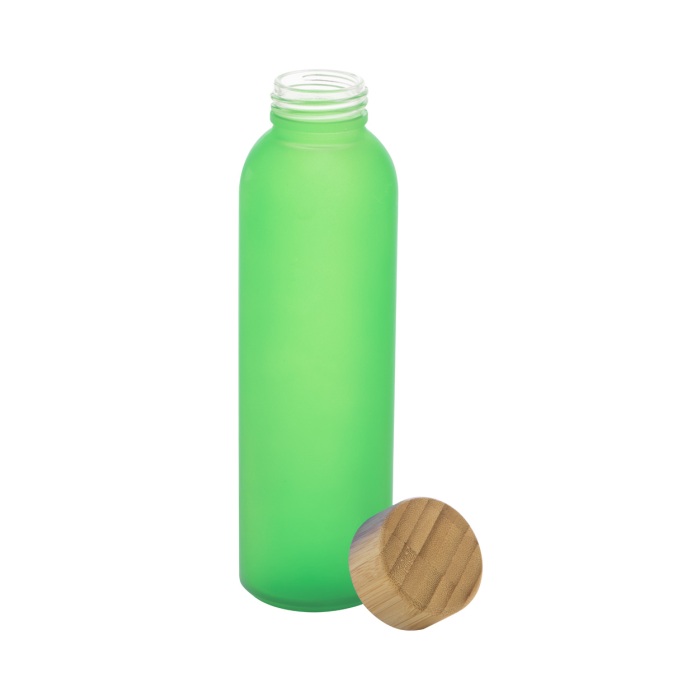 Reklámajándék | Cloody üveg kulacs, zöld, 500 ml