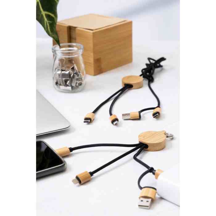 Reklámajándék | Cobbel Mini USB töltőkábel, natúr