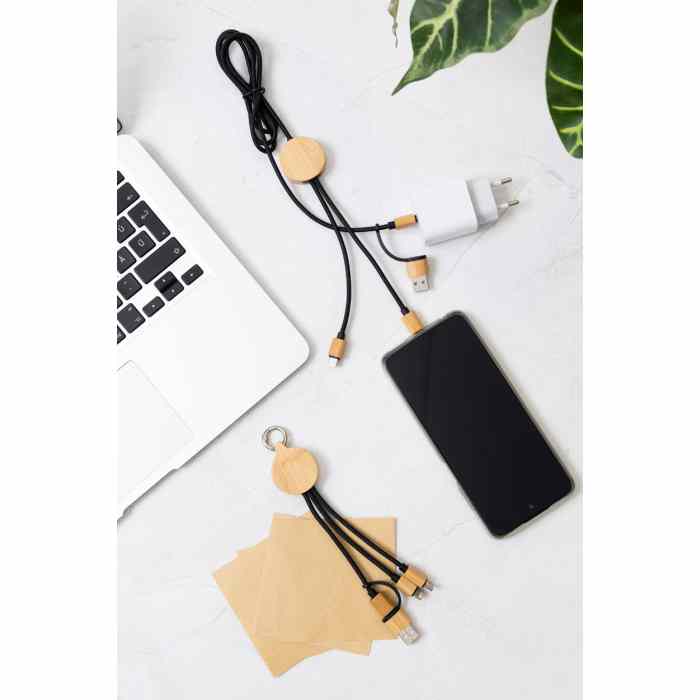 Reklámajándék | Cobbel USB töltőkábel, natúr