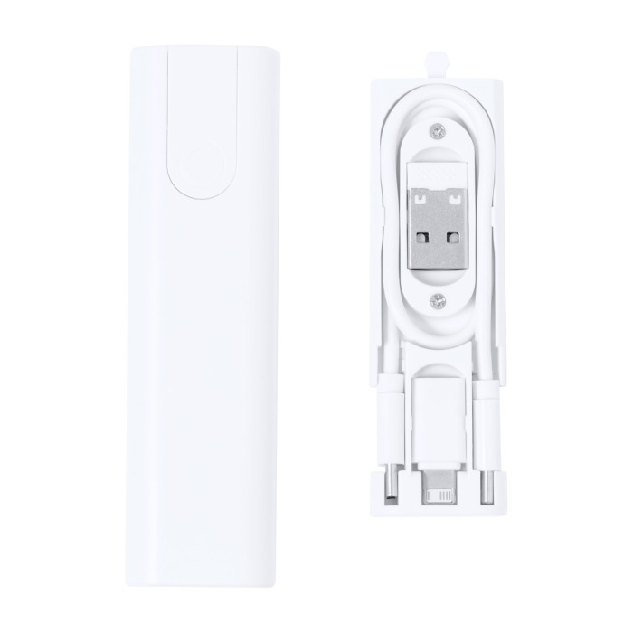 Reklámajándék | Complix USB töltőkábel szett, fehér