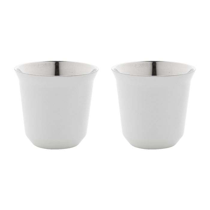 Reklámajándék | Copsul újrahasznosított rozsdamentes acél eszpresszó csésze szett, fehér