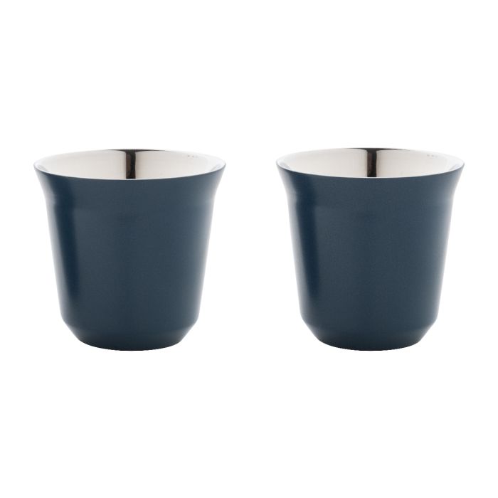 Reklámajándék | Copsul újrahasznosított rozsdamentes acél eszpresszó csésze szett, sötét kék